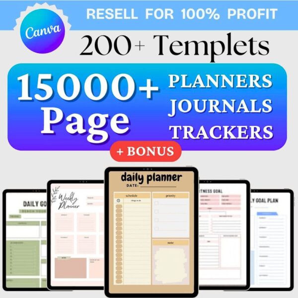 Canva Editable Planner Template