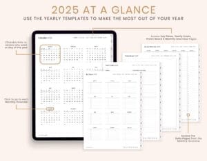 2025 Digital Planner for iPad - Hyperlinked & Dated for GoodNotes - Image 3