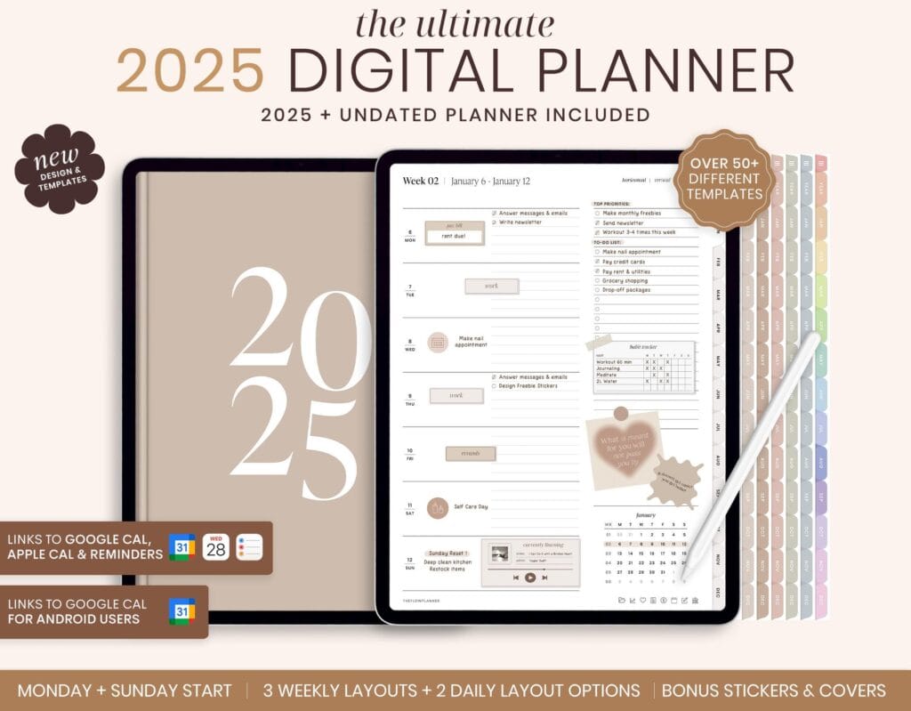 2025 Digital Planner Ipad
