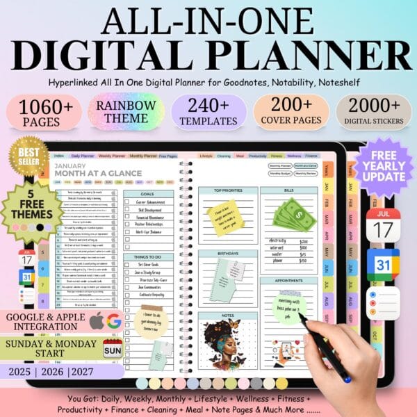 Efficient Your Life: Digital Planner for 2025 to 2027