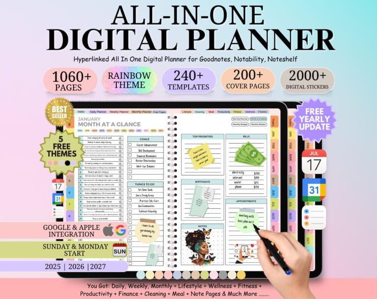 Efficient Your Life: Digital Planner for 2025 to 2027