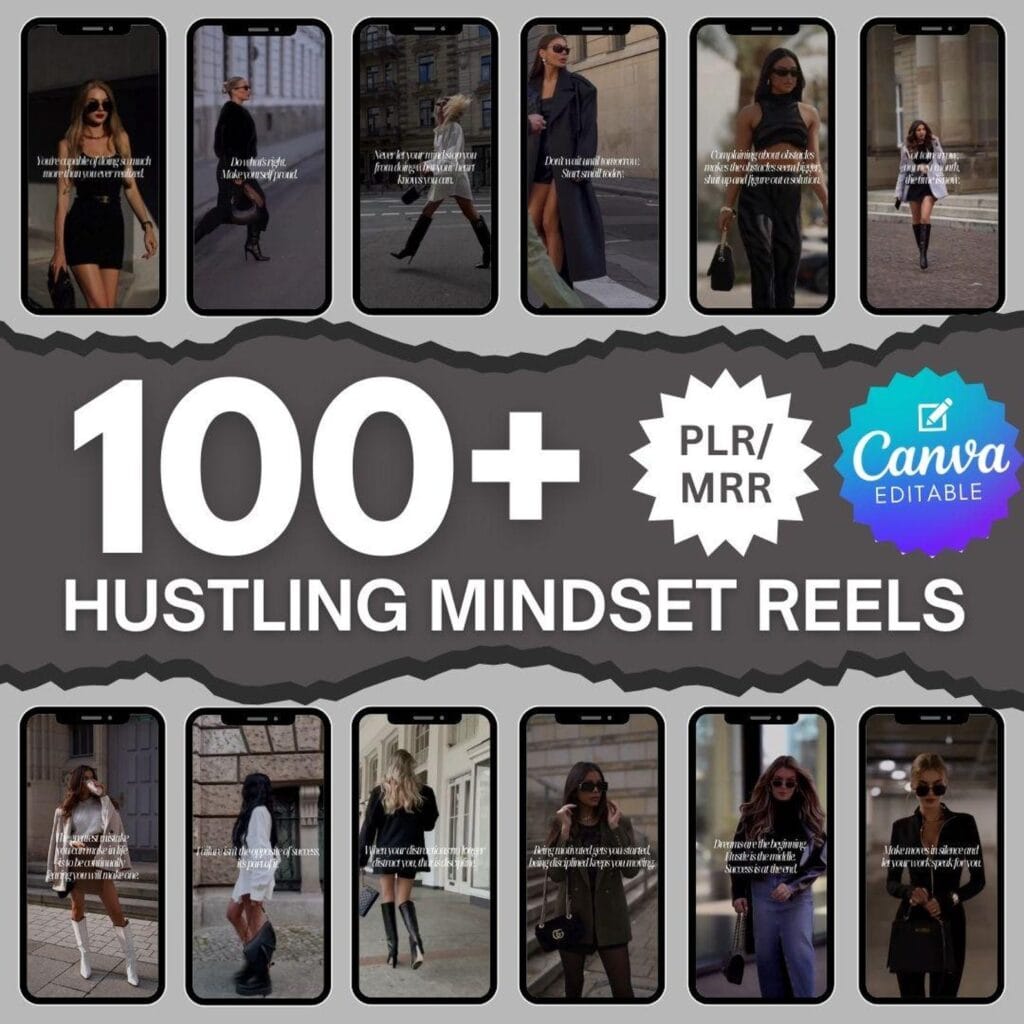 100 Hustling Mindset Woman Reels