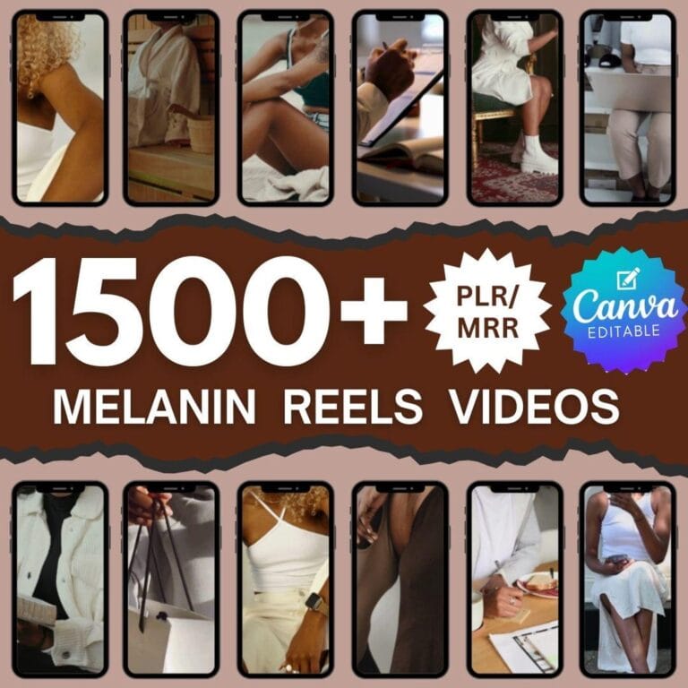 Melanin Faceless Reels Video Bundle