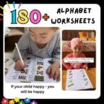 180+ Alphabet Worksheets Printable Tracing Coloring Homeschool Teacher Kids Letters Kindergarten & Prek Toddlers Handwriting Letter Practice - Image 2