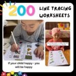 200 Preschool Line Tracing Worksheets Bundle, Line Trace Page Printable, Homeschool book,Kindergarten Curriculum Learning,Pre Handwriting - Image 2