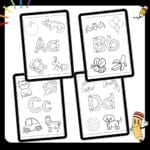 180+ Alphabet Worksheets Printable Tracing Coloring Homeschool Teacher Kids Letters Kindergarten & Prek Toddlers Handwriting Letter Practice - Image 6